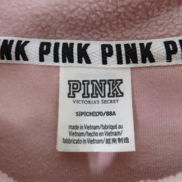PINK Victoria's Secret Dusty Rose Quarter Zip Pullover Small Athleisure - Picture 4 of 4